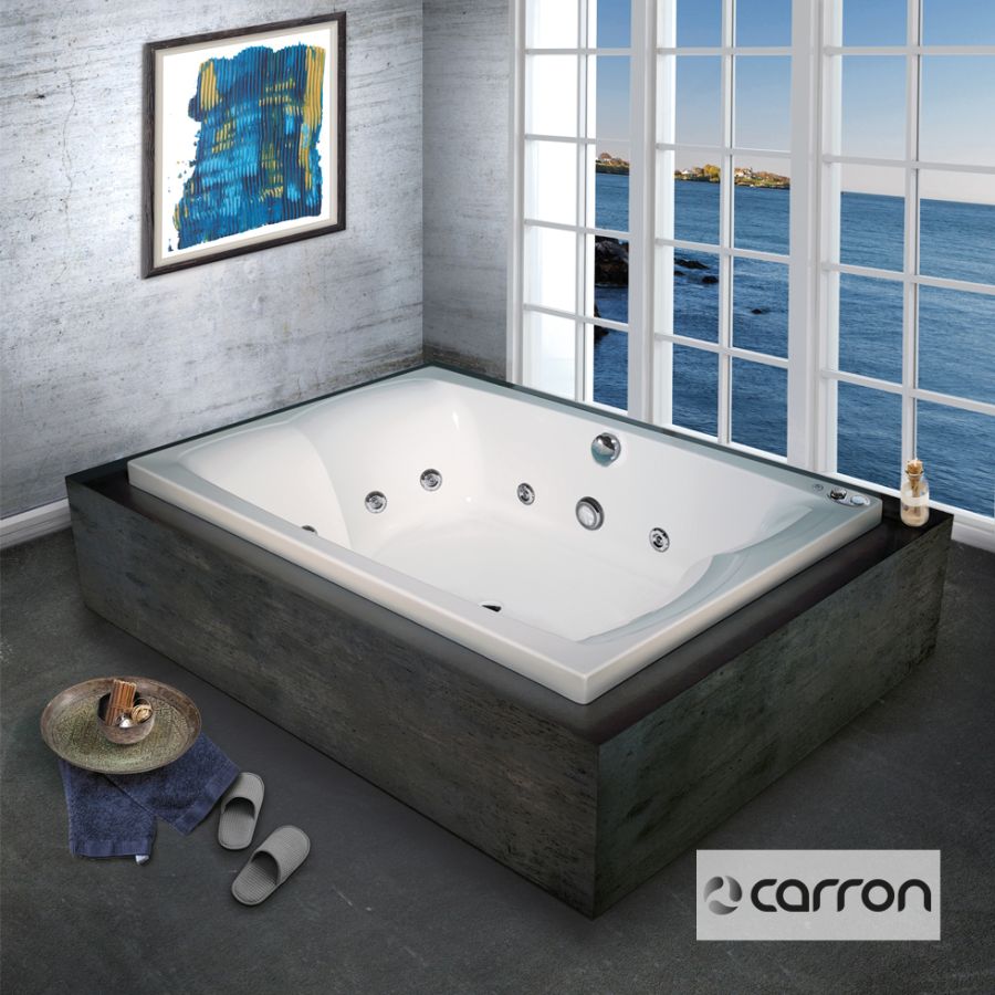 Μπανιέρα Ακρυλική Caronite CELSIUS DUO  με σύστημα Υδρομασάζ (1,75hp-10 jet) 2000x1400, Carron Bath White 452CH