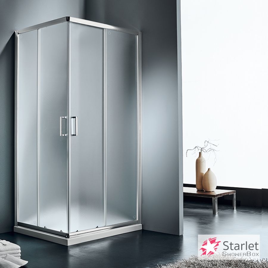 Καμπίνα ντουζιέρας Γωνιακής Εισόδου Corner Entry 90x72 (87-89 x 69-71 εκ.), Starlet  Fabric Chrome CS7290F-100