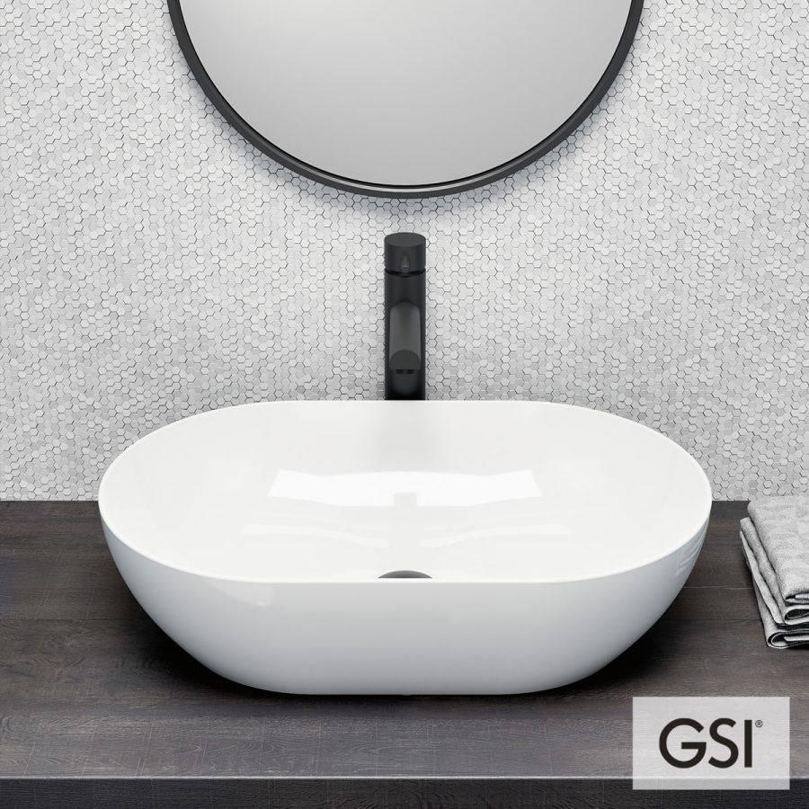 Νιπτήρας Πορσελάνης Pura 60x37 GSI White 8834-300