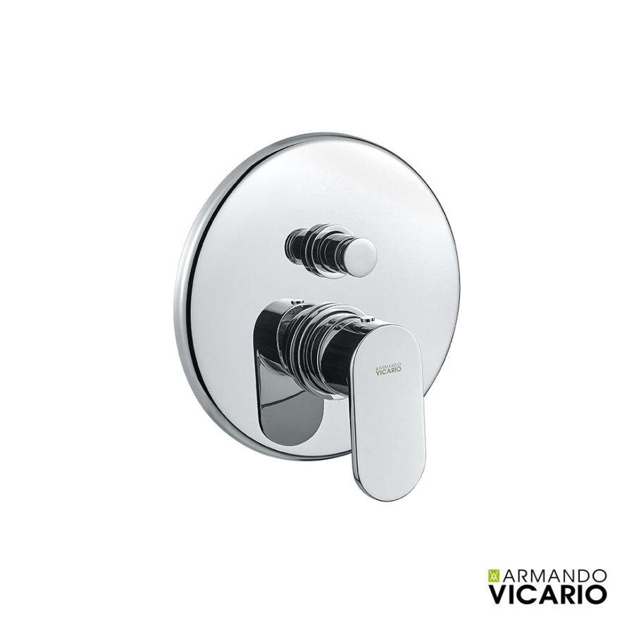 Μίκτης Εντοιχισμού 2 Εξόδων Slim Vicario Chrome 500050D-100