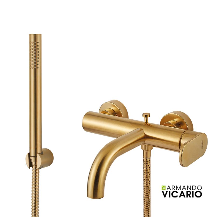 Μπαταρία Λουτρού Slim Vicario Brushed Gold 500100-201