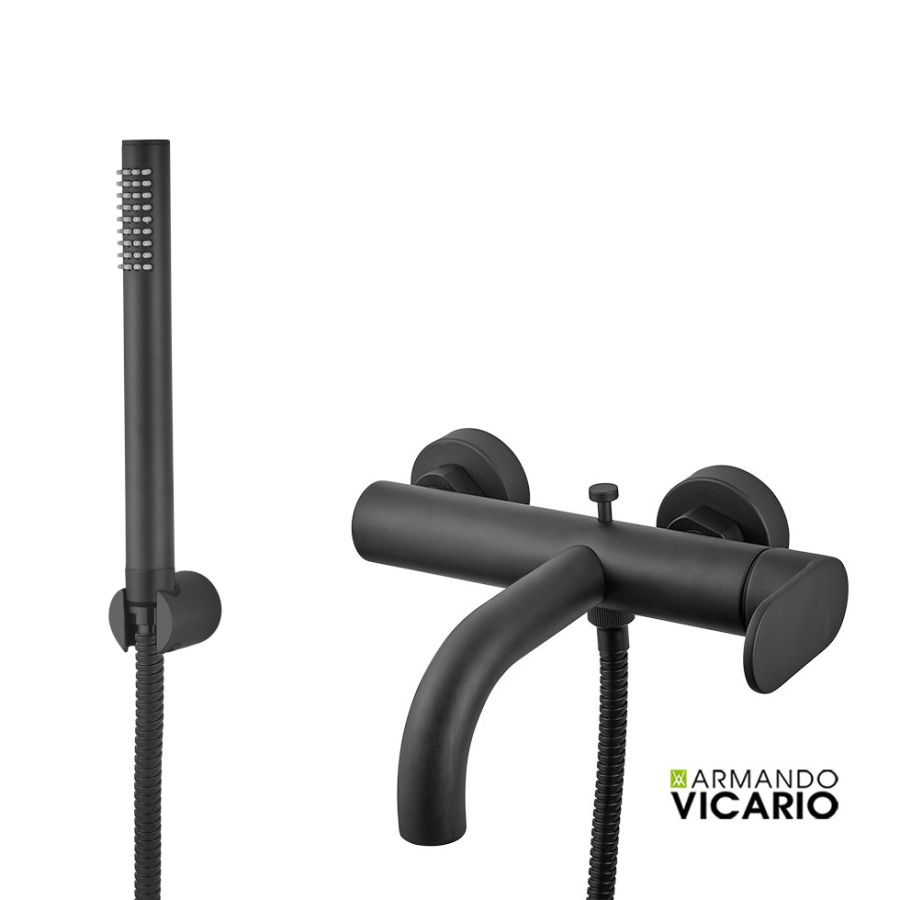 Μπαταρία Λουτρού Slim Vicario Black Matt 500100-400