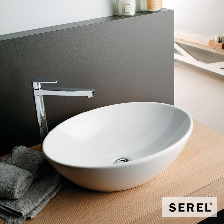 Νιπτήρας Πορσελάνης 55x41 SEREL White CH33-300