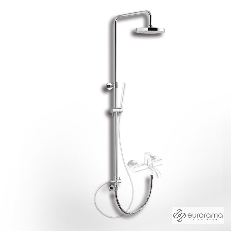 Ρυθμιζόμενη Κολώνα Ντους με κεφαλή Φ20 για σύνδεση μεΜπαταρία Λουτρού, Chrome 51400R-100