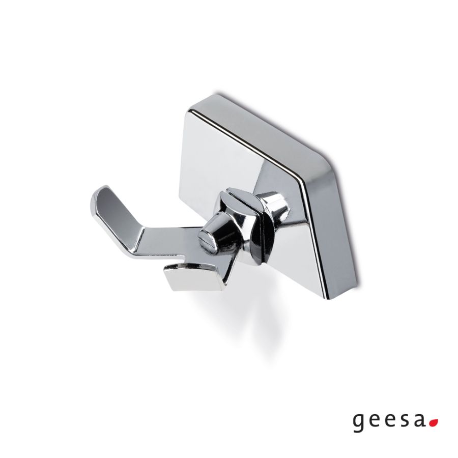 Άγκιστρο μπάνιου διπλό Geesa Chrome 5254