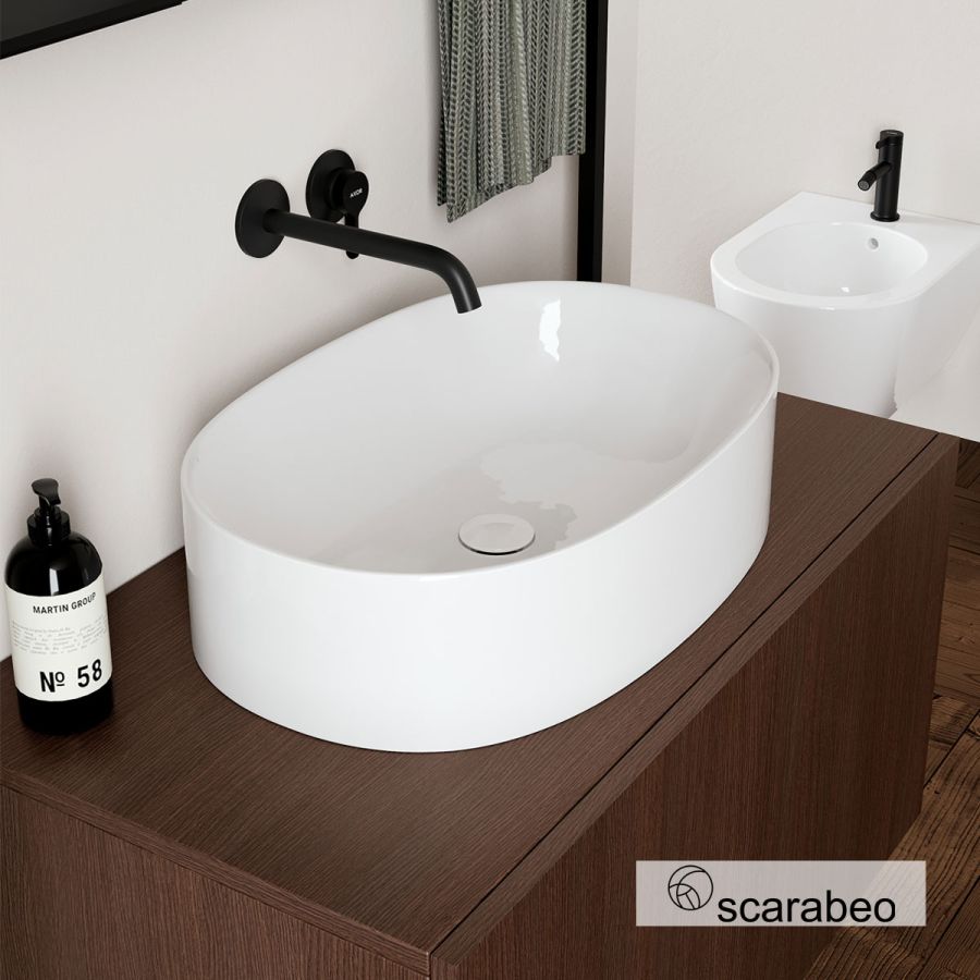 Νιπτήρας Πορσελάνης Skinny 50x40 Scarabeo White 5408-300