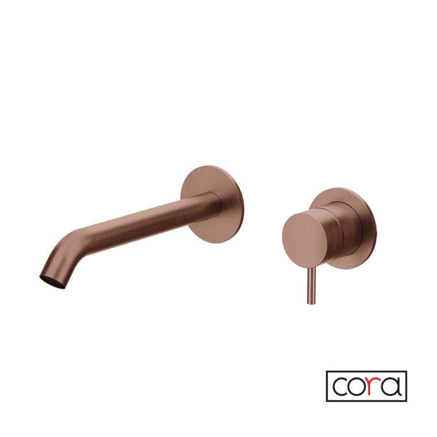 Μπαταρία Νιπτήρα Τοίχου cosmo PVD Rose Gold Brushed Inox 316L 6118-811