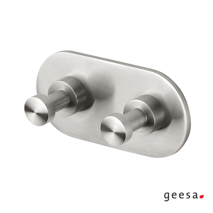 Άγκιστρο μπάνιου διπλό NEMOX Geesa Inox Λείο 6515-110