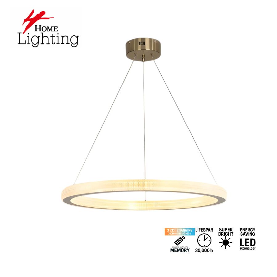 SE LED 60 ELYSIA GOLD MAT 66W 3CCT WITH REMOTE CONTROL+MEMORY IP20 2 YEARS WARRANTY A2 HOMELIGHTING 77-50992