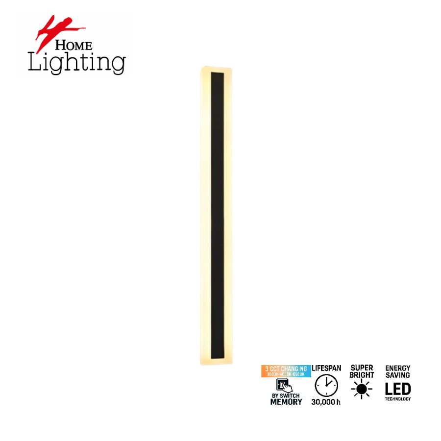 SE LED 80 LINEAX  WALL LAMP  3CCT WITH MEMORY  BLACK  2YEARS WARRANTY HOMELIGHTING 77-51162