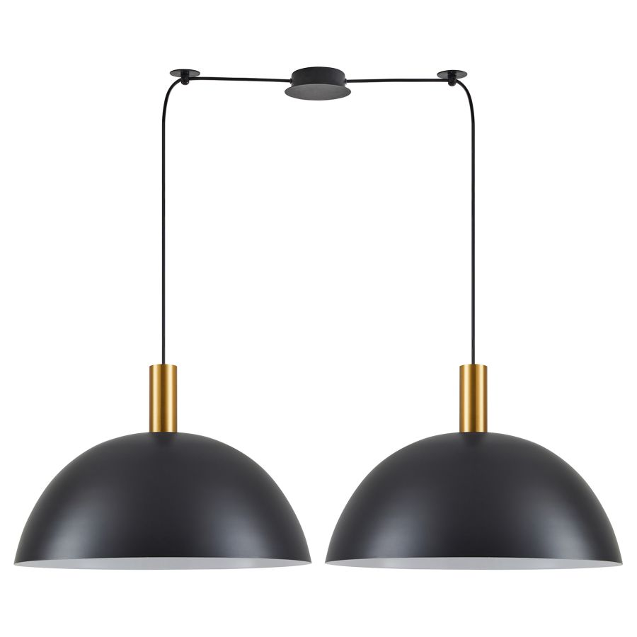 SE21-GM-4-BL2-MS50 ADEPT TUBE Gold Matt Pendant Black Metal Shade+ HOMELIGHTING 77-8595