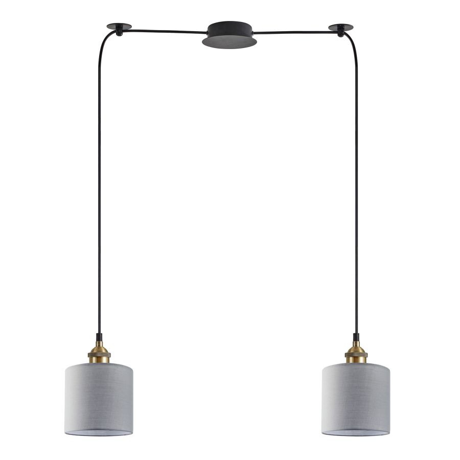 SE21-BR-10-BL2-SH2 MAGNUM BRONZE Grey Shade Pendant+ HOMELIGHTING 77-8735