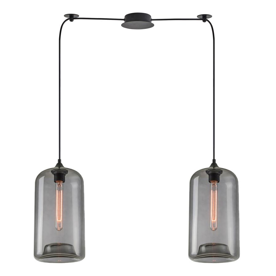 SE21-SM-19-30-BL2+ FEINT Smoked Glass Pendant+ HOMELIGHTING 77-8788