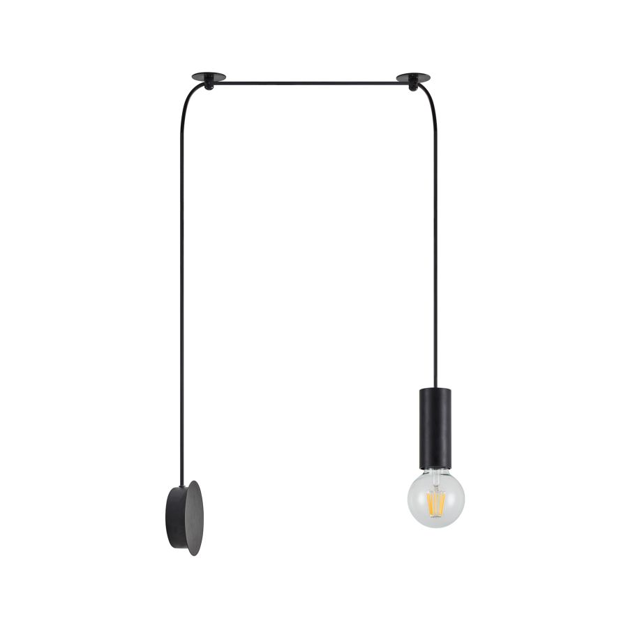 SE21-BL-4-NM1W ADEPT TUBE Black Matt Wall Lamp+ HOMELIGHTING 77-8809