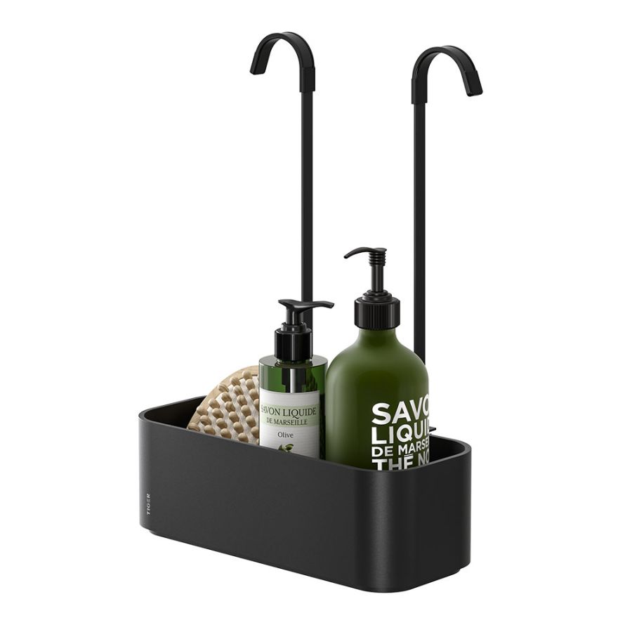 Tiger 2-Store Ράφι κρεμαστό για Βρύση Ντους 25 cm Black 800376 800376