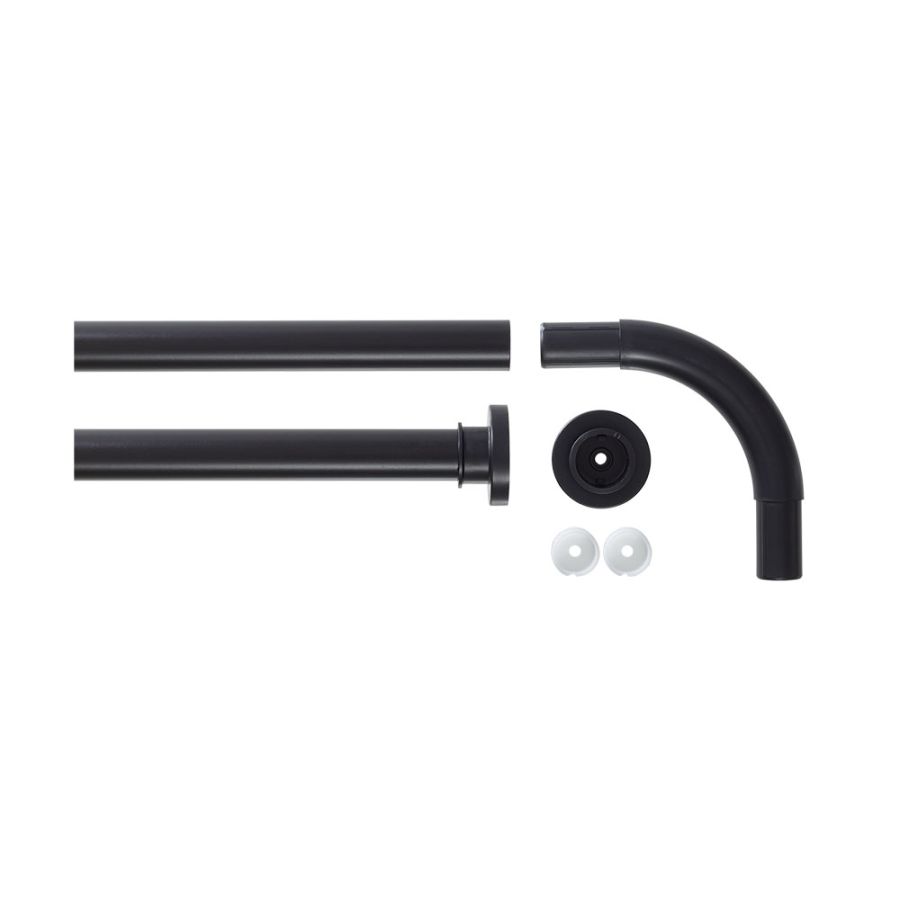 90x90 Ø 28 mm black βραχίονας μπάνιου γωνιακός Sealskin  800619