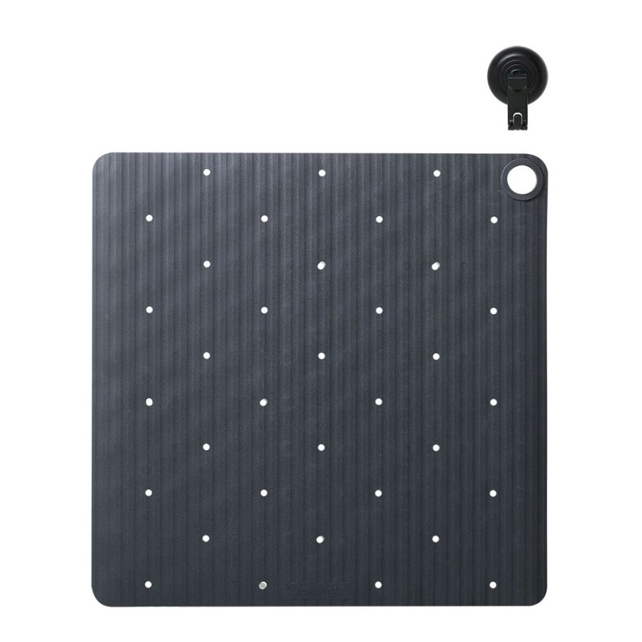 Ribb Αντιολισθητικό Πατάκι 55x55cm Anthracite with Black Hook Sealskin 800621