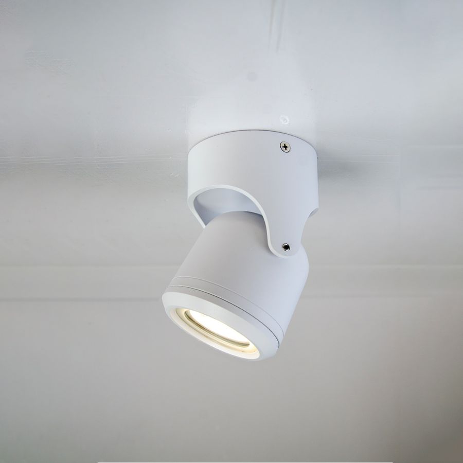 it-Lighting Crescent 1xGU10 Outdoor Spot White D:90x90x130mm 80206024