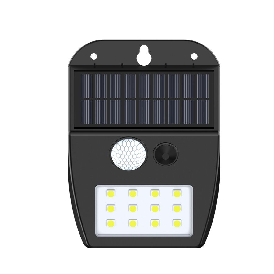it-Lighting Meribel LED 2W 3000K  Solar Outdoor Wall Lamp Black D:130x10x50mm 80207011S