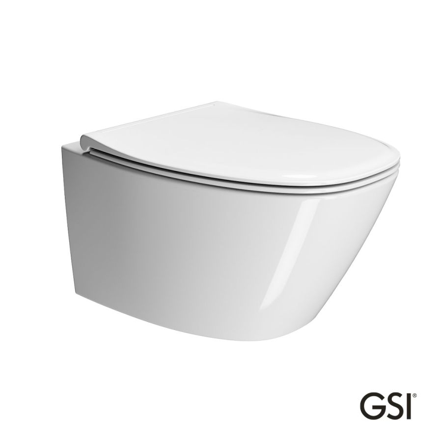 Λεκάνη Κρεμαστή MODO+/54 Swirlflush με κάλυμμα Slim Soft Close MS84C, GSI White 841500SC-300