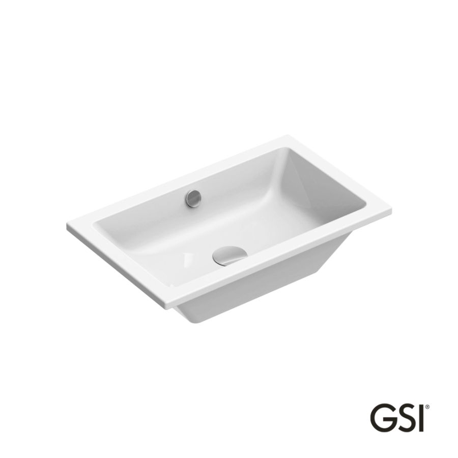 Νιπτήρας Πορσελάνης Kube 60x37 GSI White 8953-300