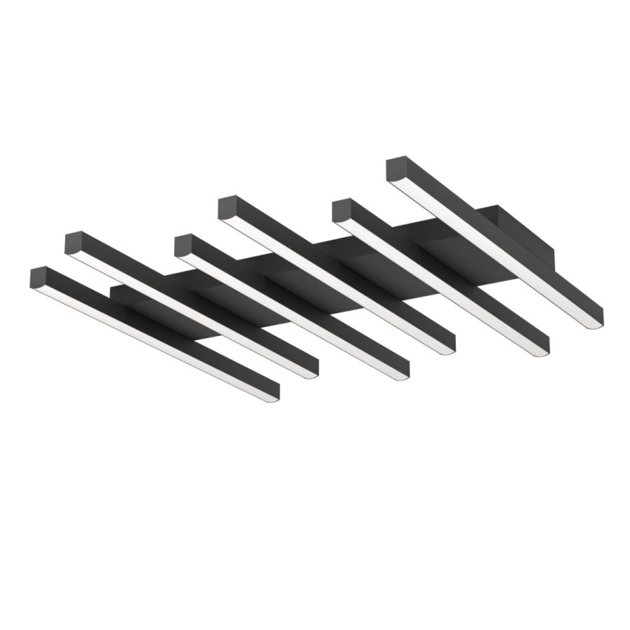 Πλαφονιέρα Οροφής Μεταλλική 53.5cm LED 3000-6500K 3800lm Τηλεχειριστήριο Μαύρο Eglo Padulari 900597