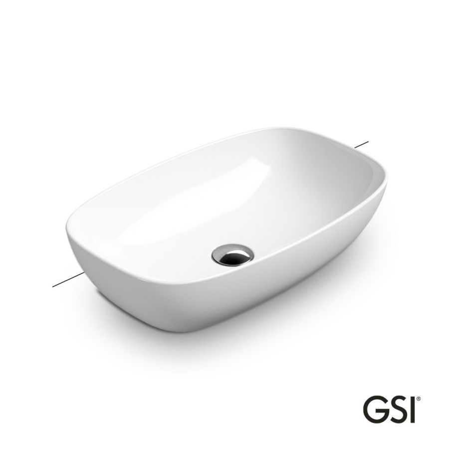 Νιπτήρας Πορσελάνης Nubes 60x38 GSI White 9783-300