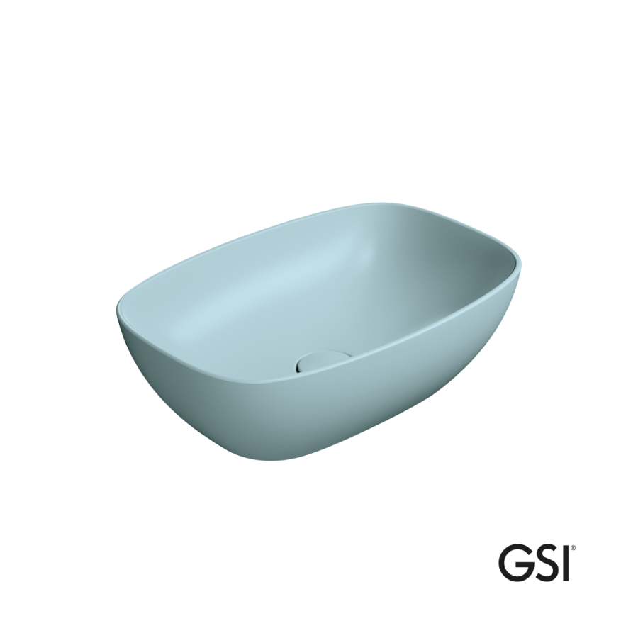 Νιπτήρας Πορσελάνης Nubes 50x35 GSI Ghiaccio 9784-920