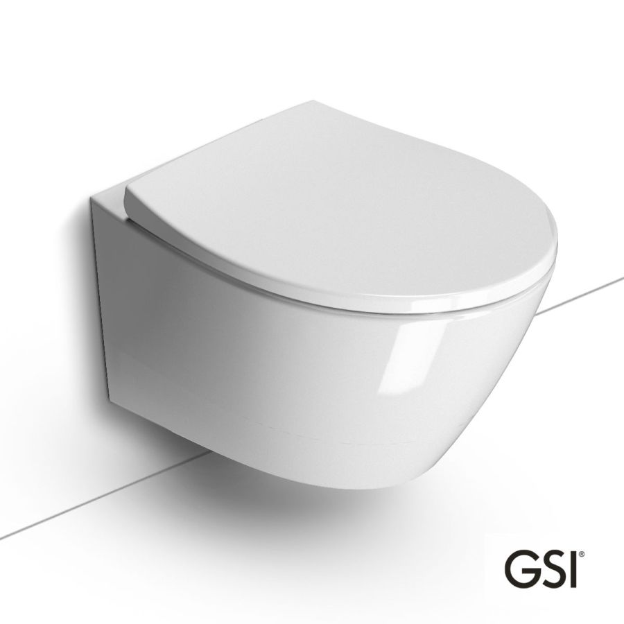 Λεκάνη Κρεμαστή Modo/52 Swirlflush με κάλυμμα Slim Soft Close MS98C, GSI White 981600C-300