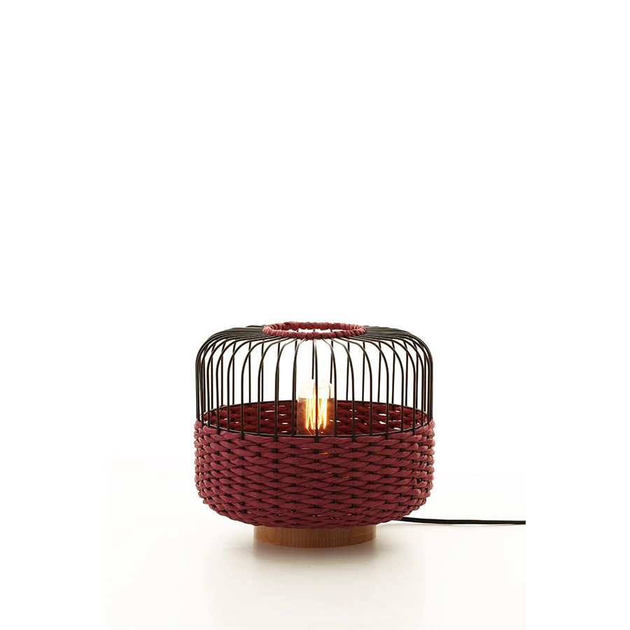 Επιτραπέζιο Πορτατίφ 27x24cm 1xE27 Rope Paper Μπορντώ Sun Light ALISA-T-DR