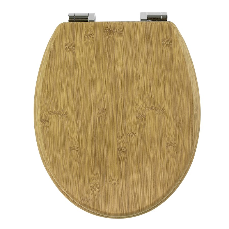 Καπάκι Λεκάνης BAMBOO από MDF Φυσικό 37.3x45.5x5.7cm AWD02181598  AWD02181598