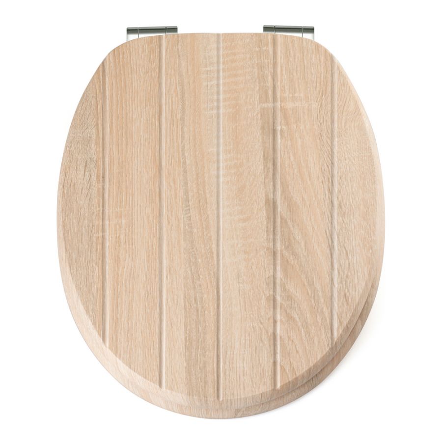 Καπάκι Λεκάνης EDESSA από MDF Φυσικό 37.5x45.6x5.5cm AWD02181911  AWD02181911