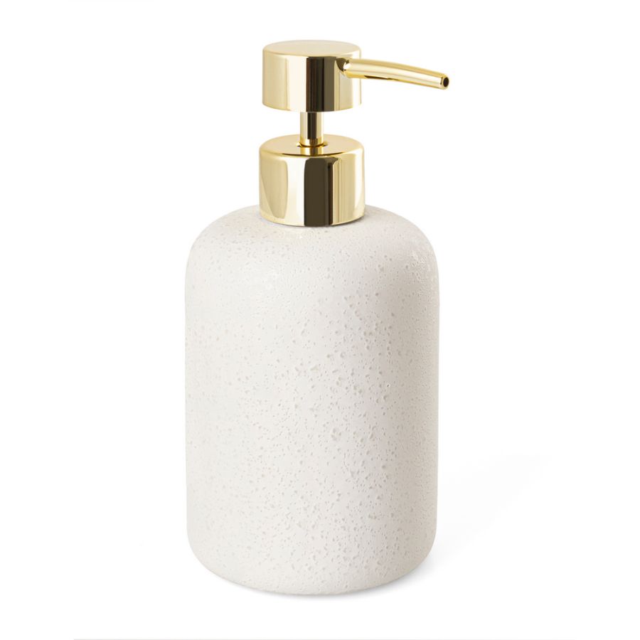 Δοχείο Κρεμοσάπουνου BONITA Stoneware Λευκό 400ml AWD02191912  AWD02191912