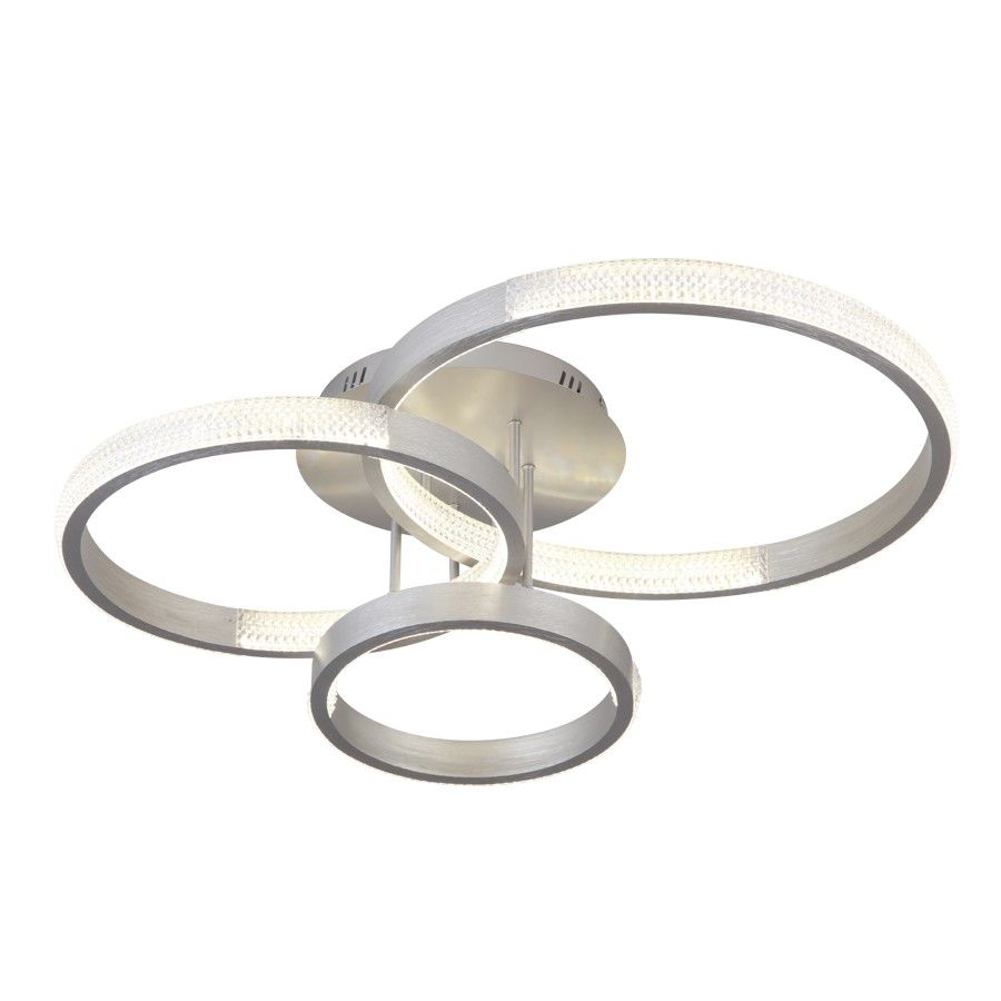 Φωτιστικό Οροφής Ασημί 77x60cm Τηλεχειριστήριο LED 76w 3000-6000Κ Sun Light C88070/3-SLV