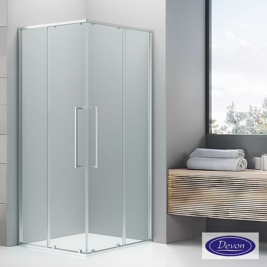 C.ENTRY DEVON ELLI 120x90 (117,5-119 x 87,5-89 εκ.) CLEAN-GLASS CHROME CL12090C-100