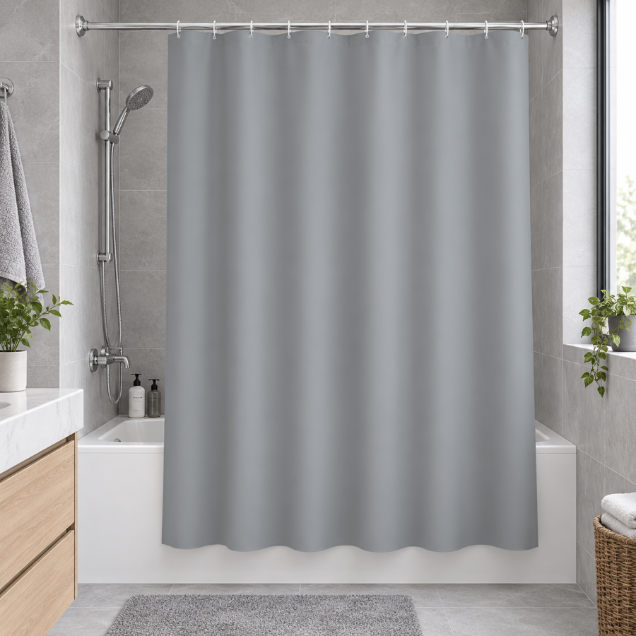 Κουρτίνα Μπάνιου 180x180cm PEVA Γκρι MRShome DC-025002