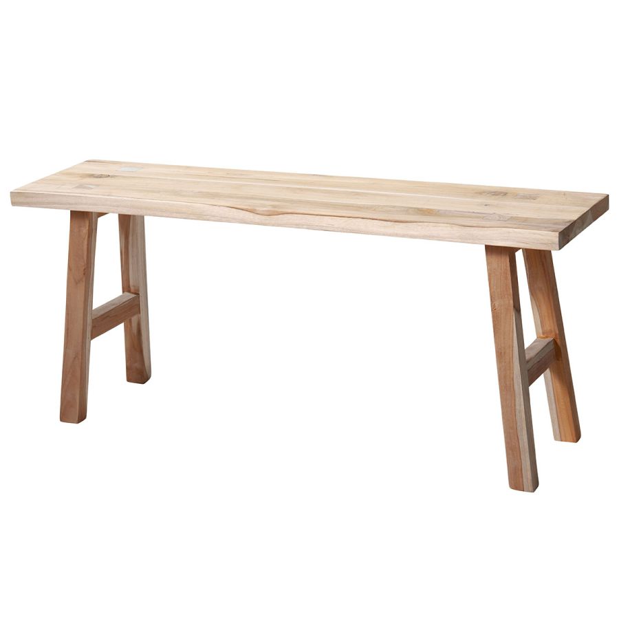Πάγκος Teak Wood 100x25x42cm MRShome DF-0047000