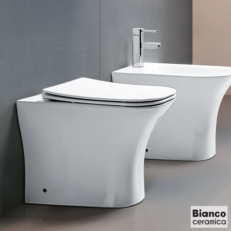 ΛΕΚΑΝΗ Υ.Π. Π/Σ DELIA/52 RIMLESS, ΜΕ ΚΑΛΥΜΜΑ 9500SC BIANCO CERAMICA WHITE DL13000SC-300