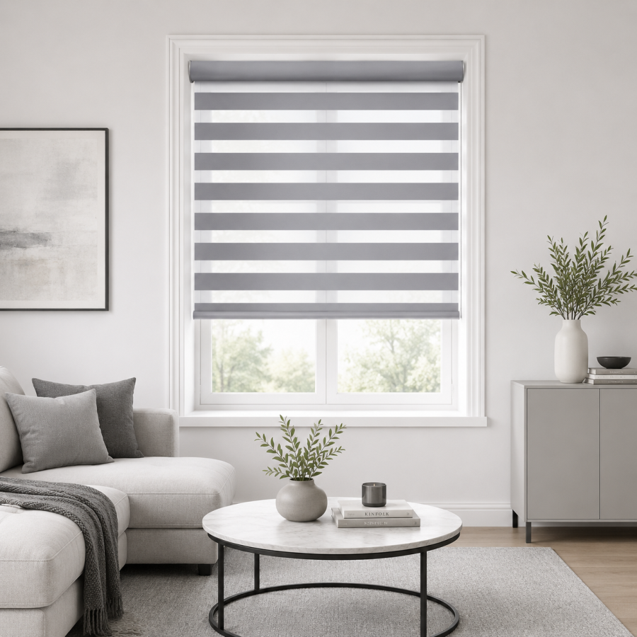 Double Ρόλερ Ρυθμιζόμενης Σκίασης 140x230cm Γκρι MRShome DRD-GR140230