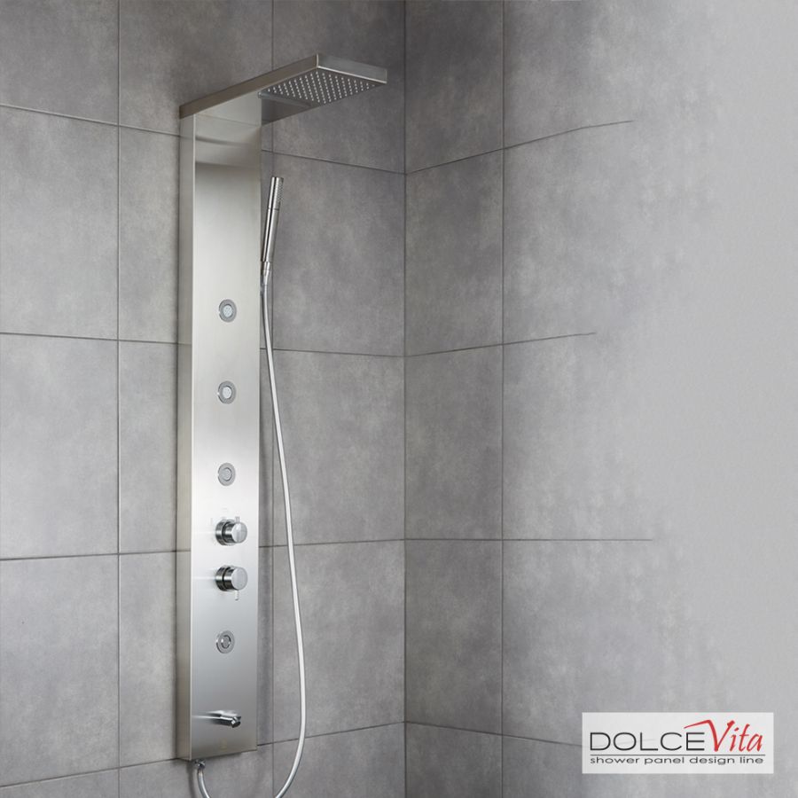 Στήλη Ντουζ ELITE 5 εξοδων με μίκτη Inox ELITE-110