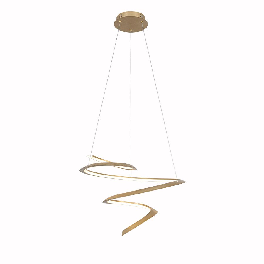 Φωτιστικό Κρεμαστό Χρυσαφί 60xH150cm Led 40w 3000K 2000lm Triac Dimmable Sun Light FLORA-600