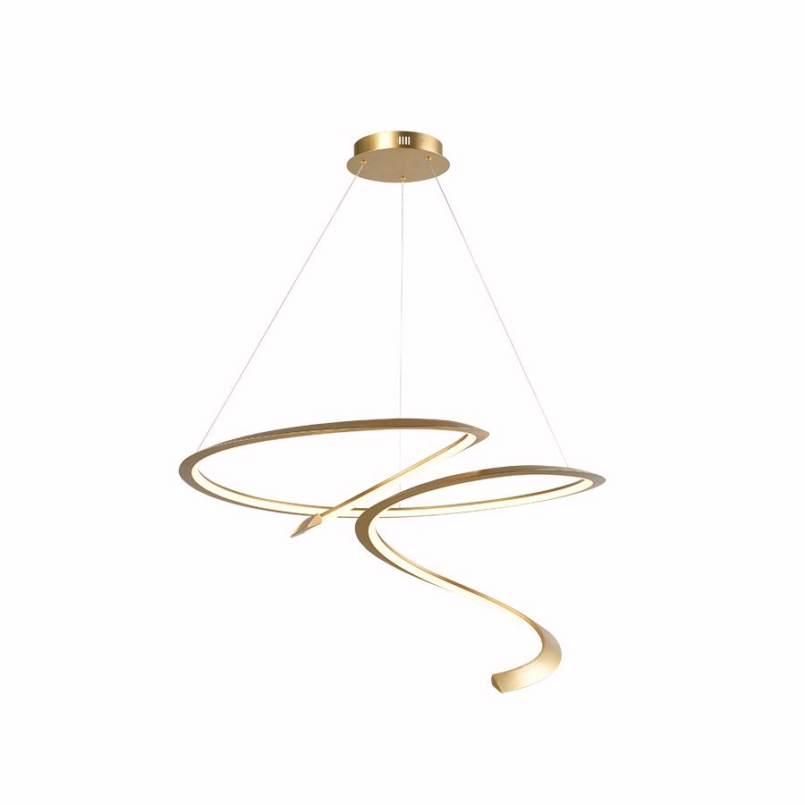 Φωτιστικό Κρεμαστό Χρυσαφί 80xH150cm Led 60w 3000K 3000lm Triac Dimmable Sun Light FLORA-800