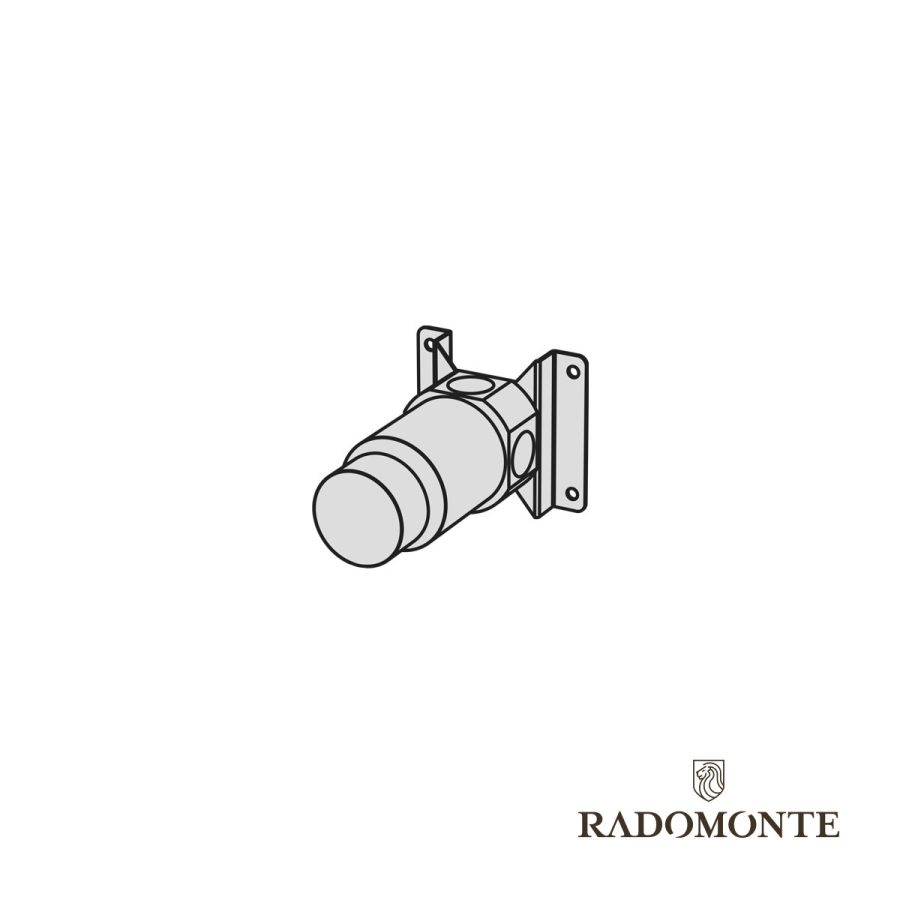 Εσωτερικό Τμήμα Μίκτη Εντοιχισμού 1 Εξόδου Radomonte Brushed Inox INC8-S