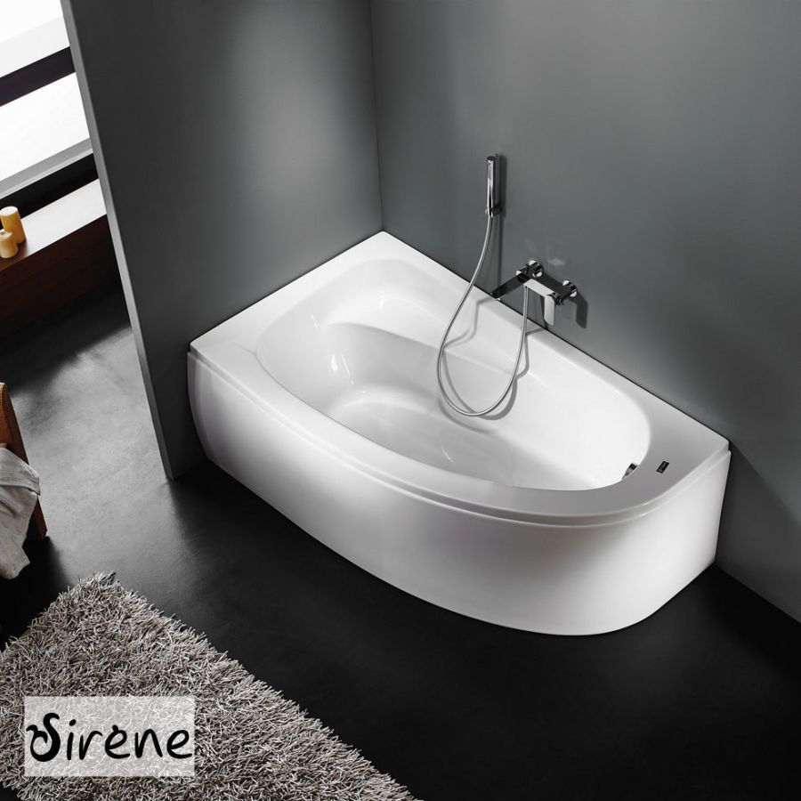 Μπανιέρα Ακρυλική MARINA 160x90 Left, Sirene White MAR16090-1