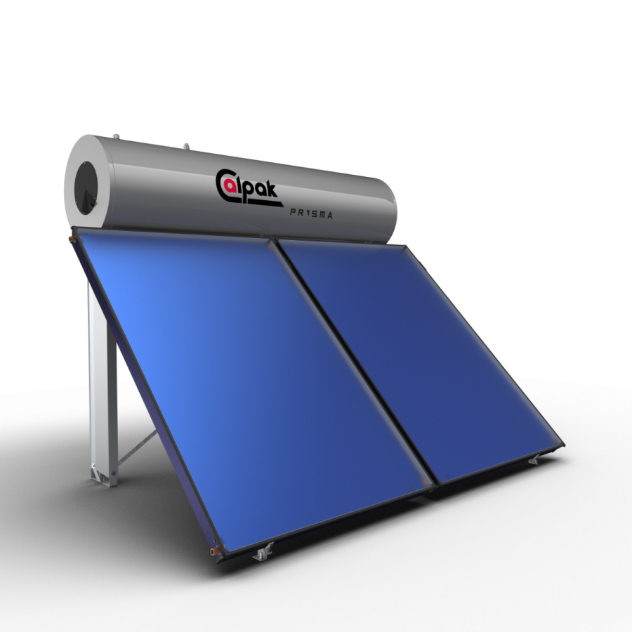 Calpak Prisma Ηλιακός Θερμοσίφωνας 6-7 Ατόμων 300 lt /4m2 Glass Trien/Α/Θ Τριπλής Ενέργειας για Ανλία Θερμότητας