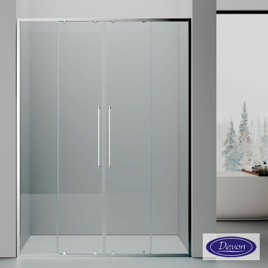 SLIDER 170 (167-170εκ) DEVON ELLI CLEAN-GLASS CHROME SL2L170C-100