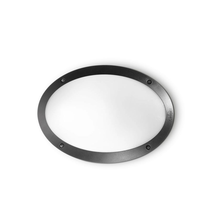 Απλίκα POLAR-1 AP1 OVAL Μαύρο Ideal Lux 096704