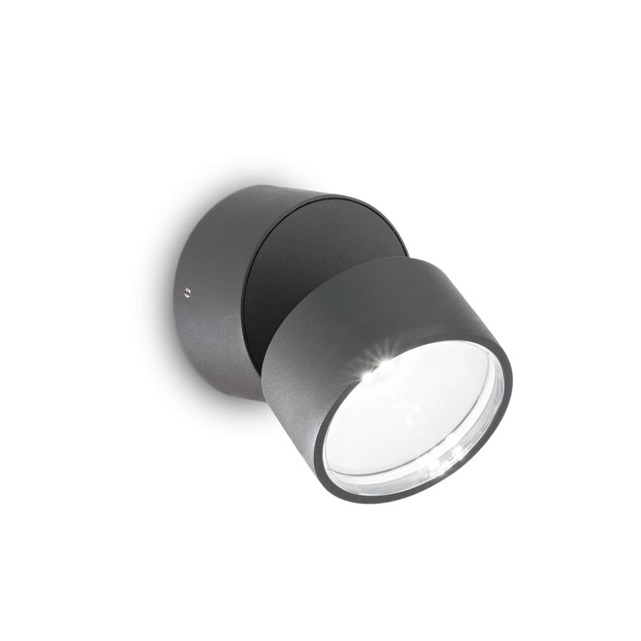 Απλίκα OMEGA AP ROUND Ανθρακί 3000K Ideal Lux 285450