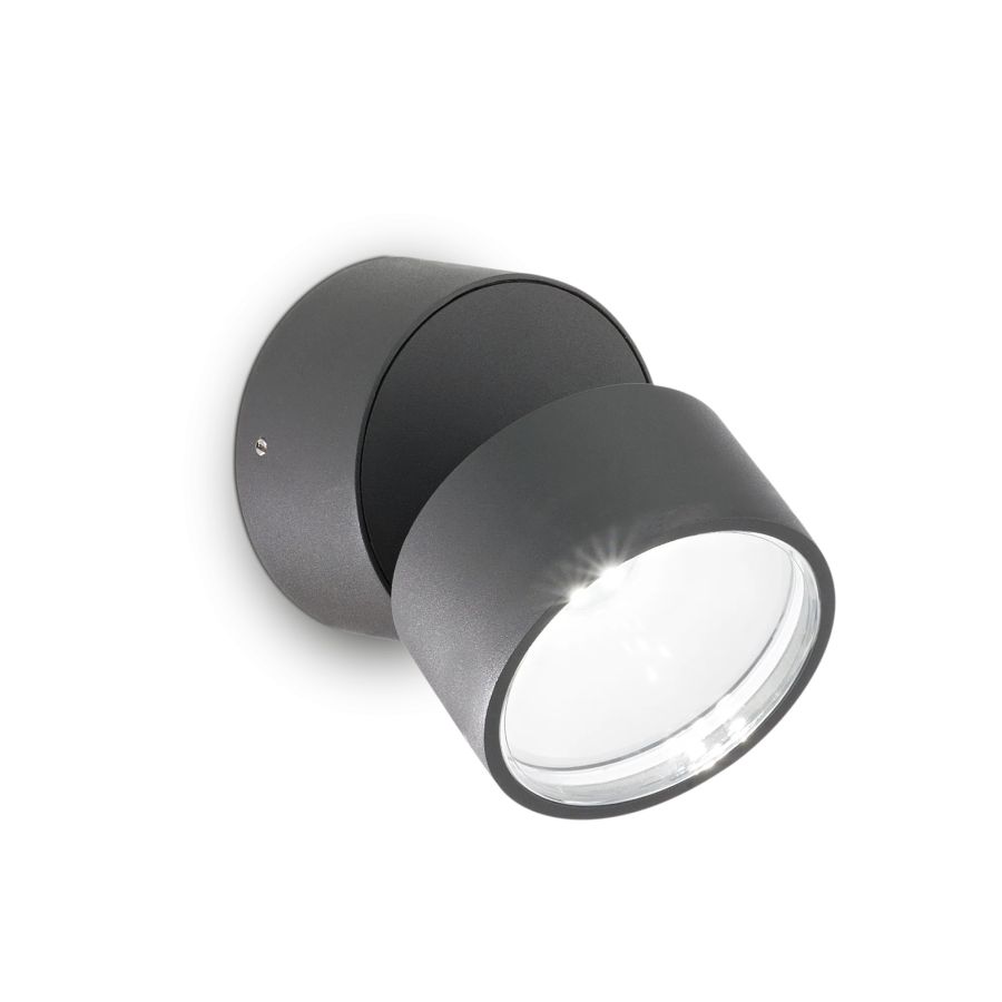 Απλίκα OMEGA AP ROUND Ανθρακί 4000K Ideal Lux 285467