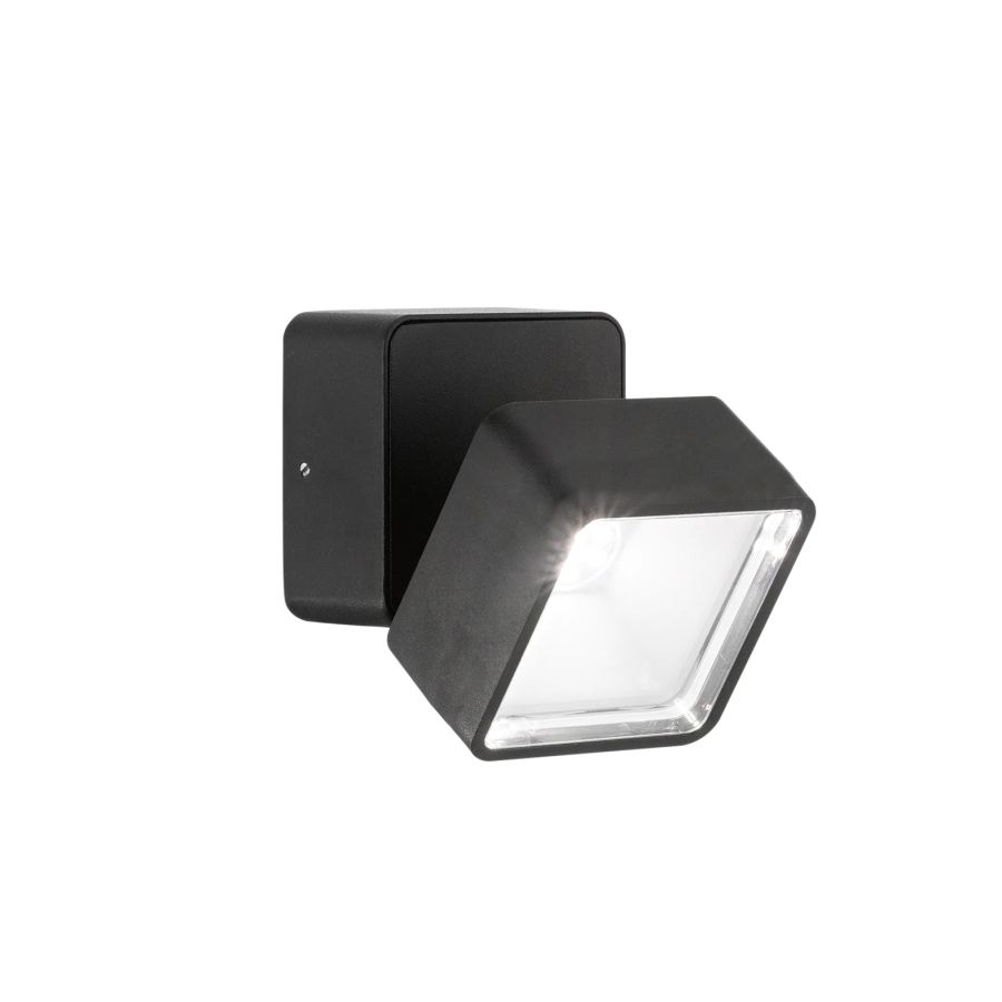 Απλίκα OMEGA AP SQUARE Μαύρο 4000K Ideal Lux 285535